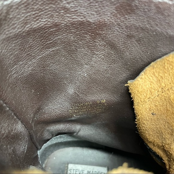𝅺steve Madden Troopa Boots Brown Leather Size 9M - Picture 6 of 6